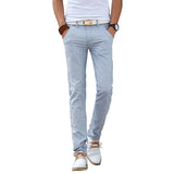 Spodnie męskie slim fit z lnem