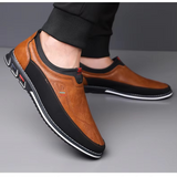 Skórzane buty wizytowe męskie wsuwane