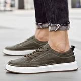 Eleganckie skórzane sneakersy męskie