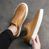 Skórzane buty wsuwane męskie casual