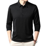 Elegancka koszulka polo męska z długim rękawem