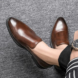 Wygodne skórzane buty wsuwane męskie