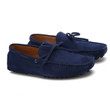 Letnie zamszowe mokasyny męskie casual