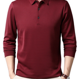 Elegancka koszulka polo męska z długim rękawem