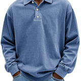Sweter męski z kołnierzykiem polo Premium