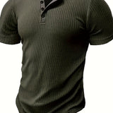 Elegancki T-shirt męski ze wzorem
