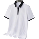 Elegancka koszulka polo męska w paski Marek