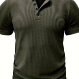 Elegancki T-shirt męski ze wzorem