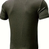 Elegancki T-shirt męski ze wzorem