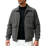 Męska kurtka sztruksowa – szara