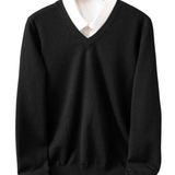 Elegancki sweter męski z dekoltem w serek